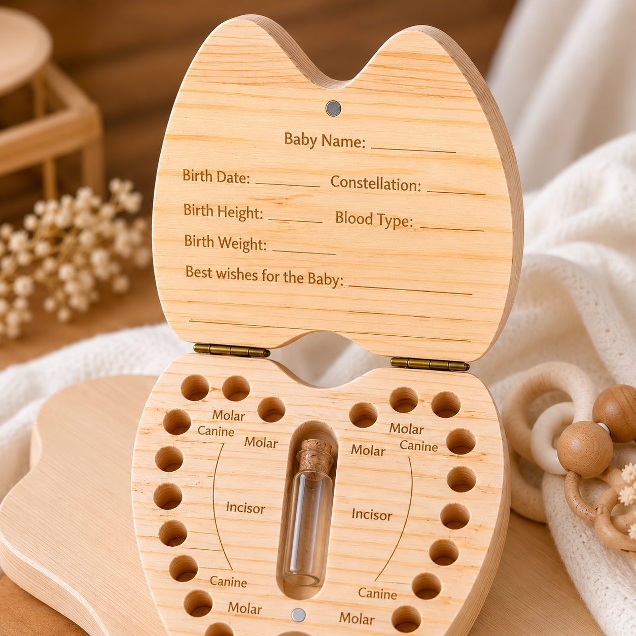 Boîte à Dents de Lait "Mes Premières Dents"  – Conservez les Premiers Souvenirs de Votre Enfant - Mon Souvenir Bébé
