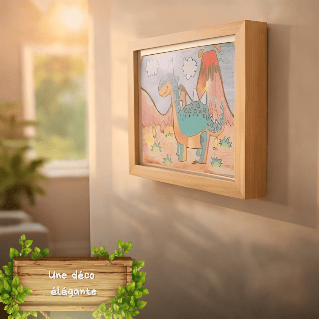 Cadre Évolutif pour Dessins d’Enfants - Stockez & Exposez jusqu’à 50 Créations - Mon Souvenir Bébé