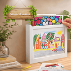 Cadre Évolutif pour Dessins d’Enfants - Stockez & Exposez jusqu’à 50 Créations - Mon Souvenir Bébé